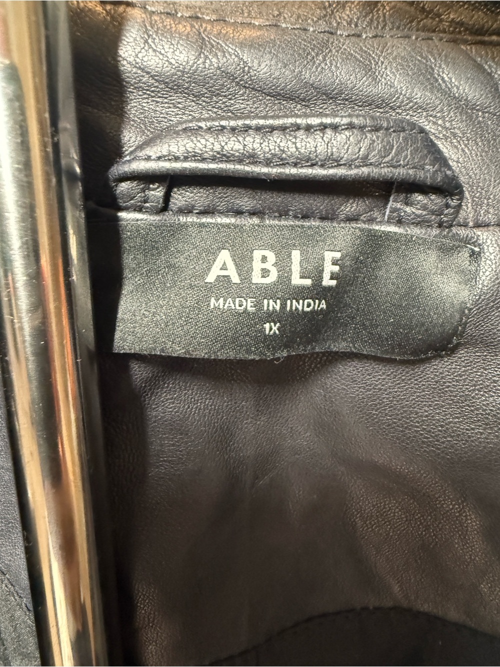 Able Black Leather Cropped Maha Jacket - Picture 5 of 5
